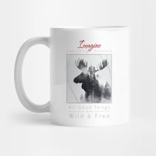 Moose Nature Outdoor Imagine Wild Free Mug